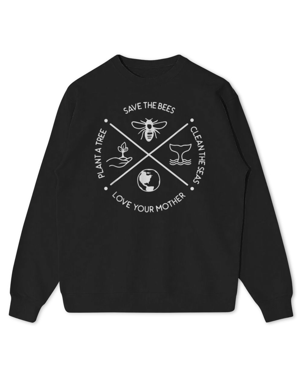 Love Earth Day Everyday Smile Face Hippie Planet Anniversary Shirt Kids Standard Sweatshirt black xs