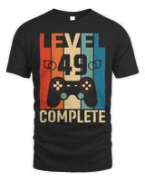 Level 49 Complete Video Gamer 49 Years Wedding Anniversary Long Sleeve T-Shirt Unisex Standard T-Shirt black s