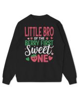 Little Bro of The Berry First Sweet One Brother Bday Girl Long Sleeve T-Shirt Kids Standard Sweatshirt black xs