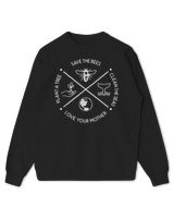 Love Earth Day Everyday Smile Face Hippie Planet Anniversary Shirt Kids Standard Sweatshirt black xs