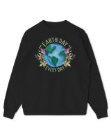 Love Earth Day Everyday Smile Face Hippie Planet Anniversary T-Shirt Kids Standard Sweatshirt black xs