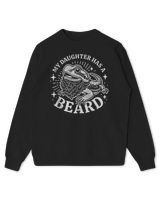 My Daughter Has A Beard - Bearded Dragon Lover Funny Retro Tee Kids Standard Sweatshirt black xs